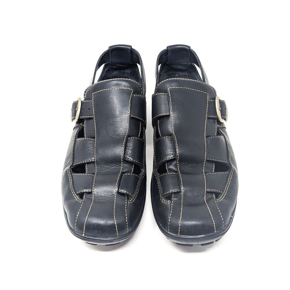 Cole Haan Shoes Mens 10 Fisherman Dress Casual Leather Comfort Black Sandals